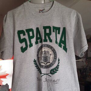 Vtg SPARTA NEW JERSEY T-SHIRT (Grey-Medium) (NEW) 1995 Ohiopyle Morris County NJ